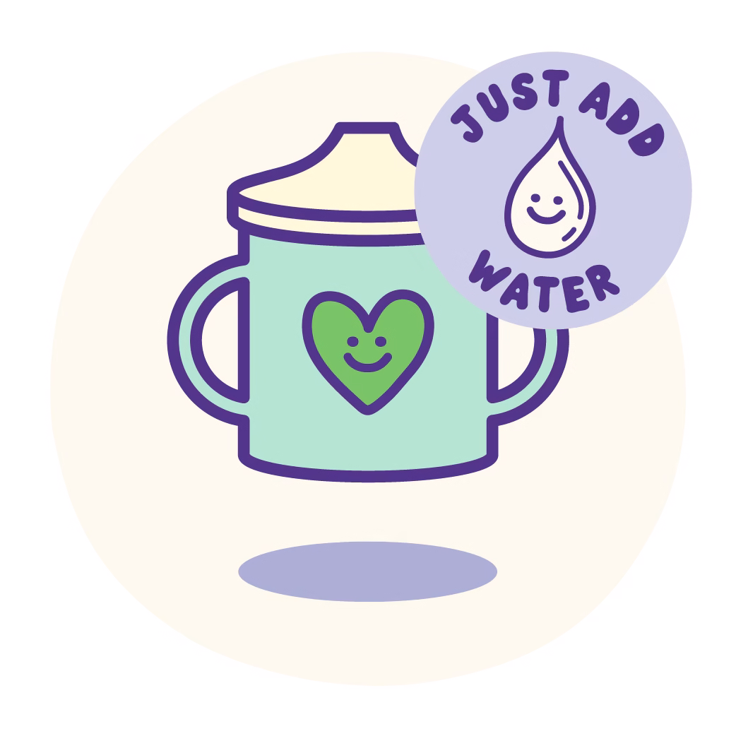 Just add water = <br /> 86% lower impact